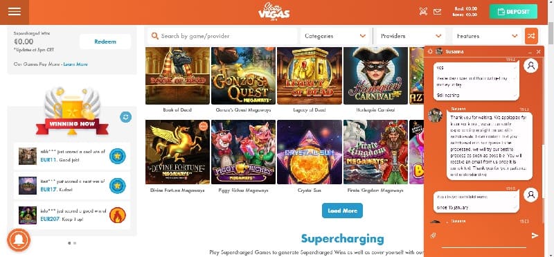 Slotty Vegas games online